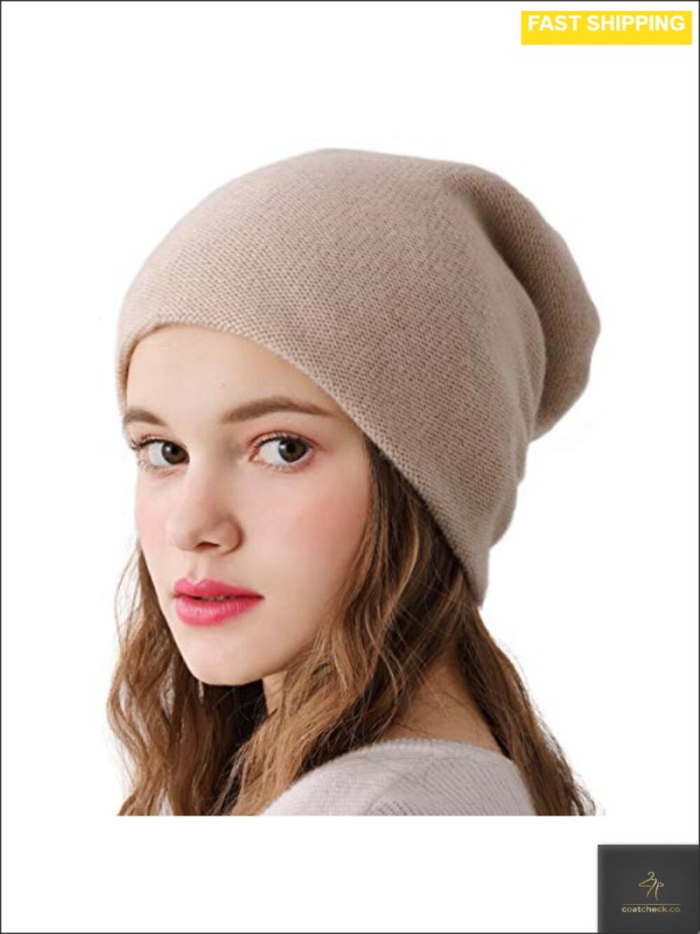 Double Layer 100% Cashmere Beanie Ski Snowboard Winter Hat